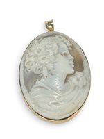 Pendant Mandile 1922 Woman Cammei  in Silver Conchiglia 2MCICM243